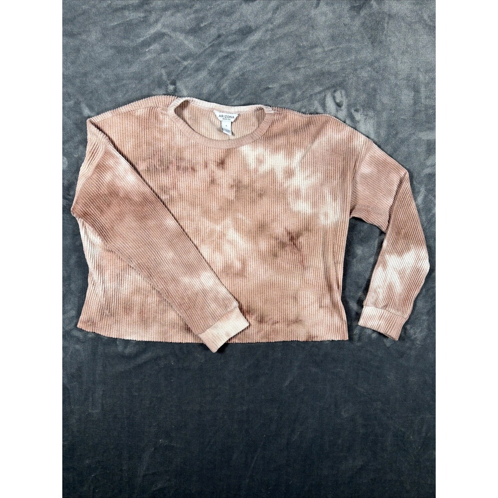 Arizona Jeans Co. Long Sleeve Cropped Crew Neck Top Size M